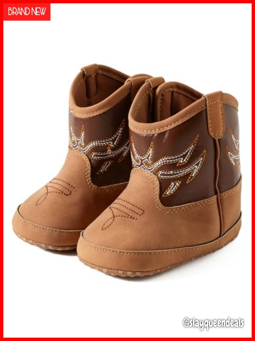 Baby Western Booties Soft Sole Non-Slip First Walker Crib Shoes